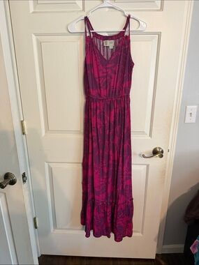 Saturday Sunday Magenta Floral Maxi Dress